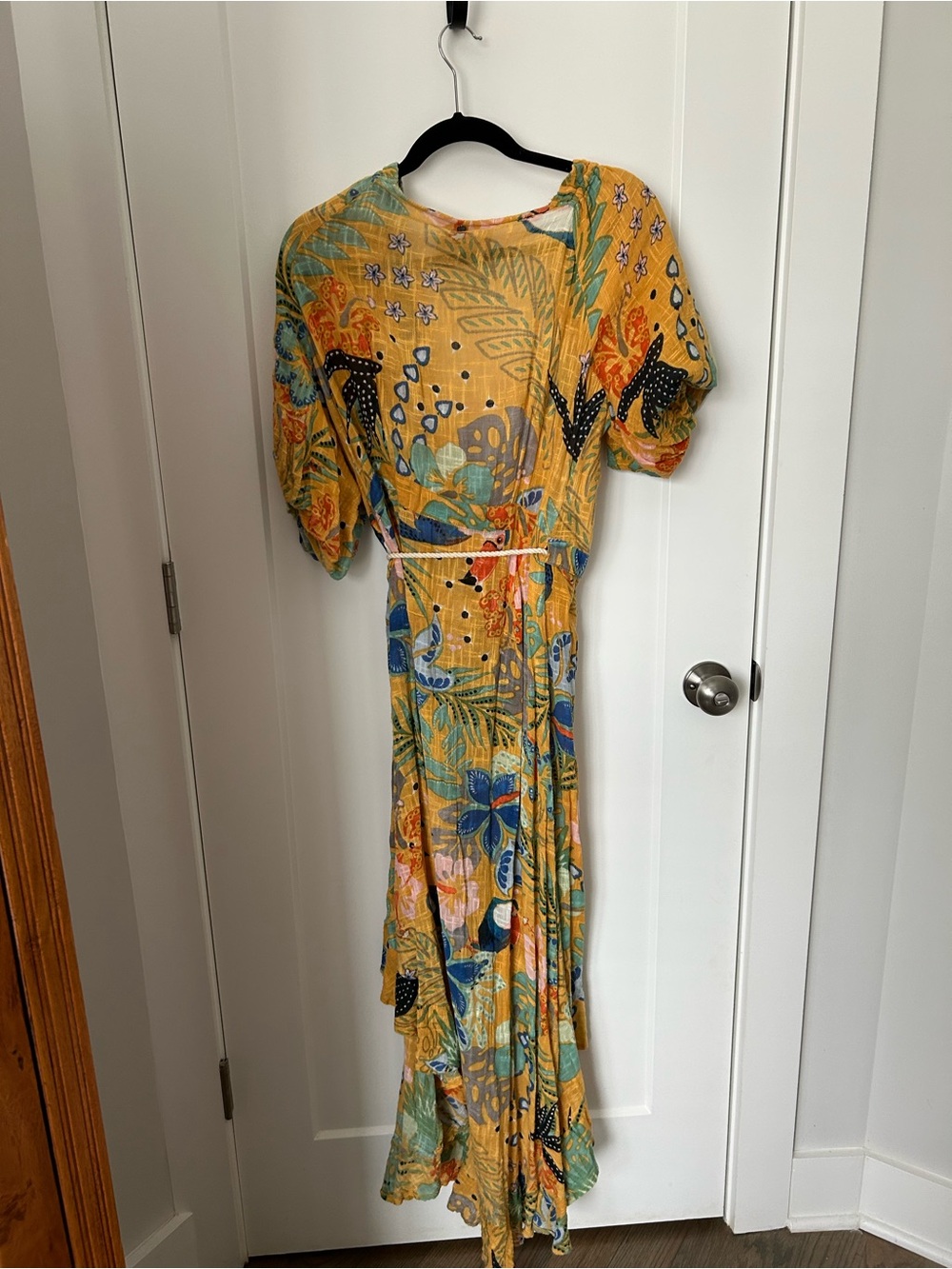 Bohemian Yellow Floral Maxi Dress